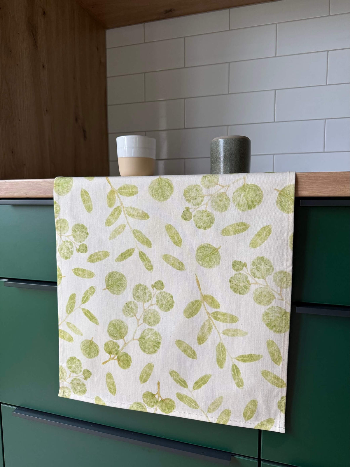 Bavlněná utěrka Roztroušený léčivý eucalyptus