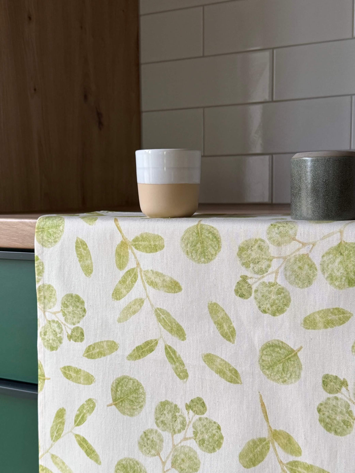 Bavlněná utěrka Roztroušený léčivý eucalyptus